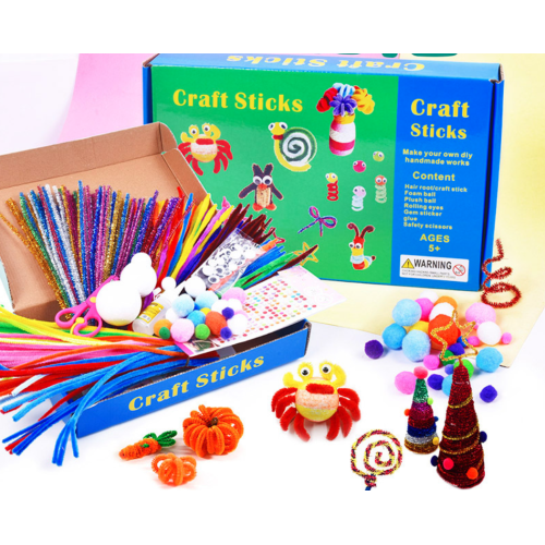 handmade set 5 puzzle toys parent-child twist stick